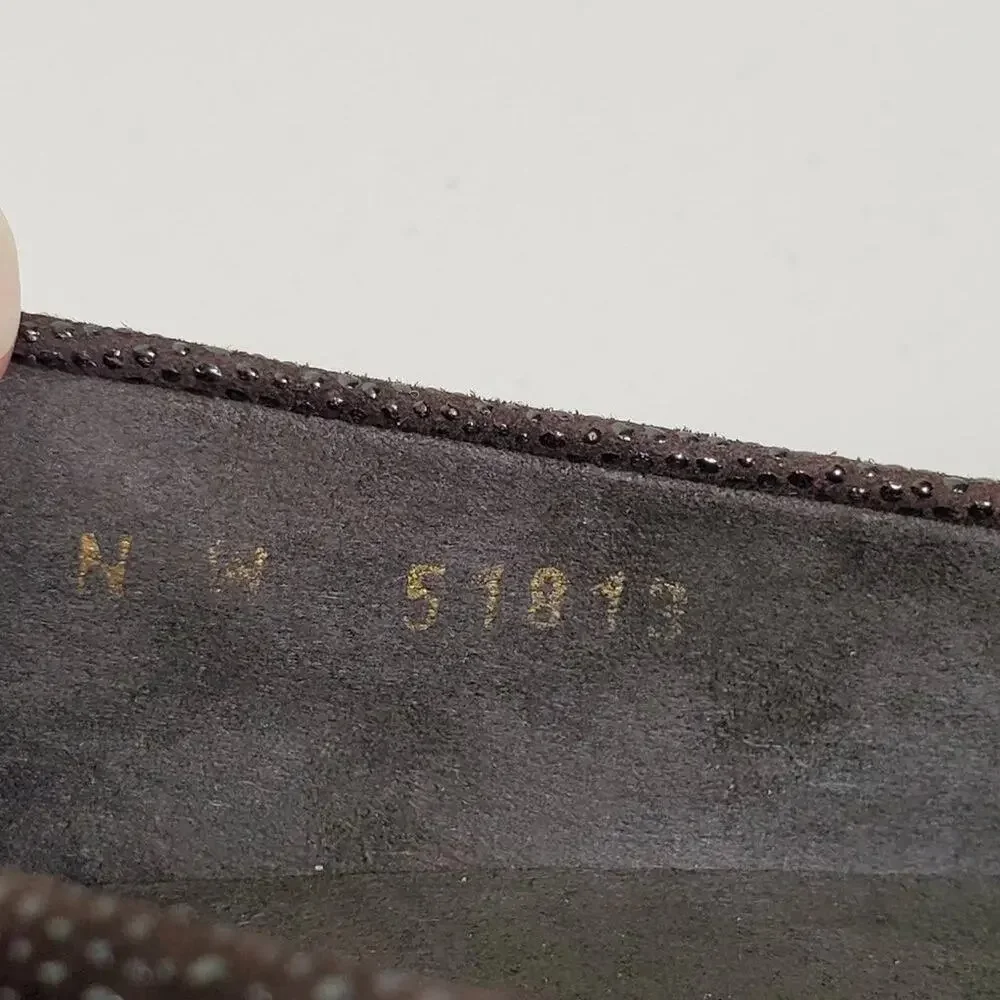 Stuart Weitzman Leather Wedge Shoes Womens Size 7 Black Round Toe Comfort